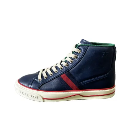 GUCCI Tennis 1977 Высокие Кроссовки для скейтбординга Мужские Синие Белые