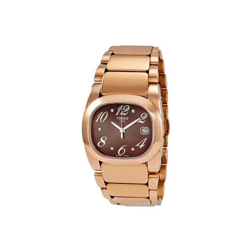TISSOT Quartz Механизм Женские часы 28 мм Коричневый циферблат Корпус из нержавеющей стали Ремешок из нержавеющей стали