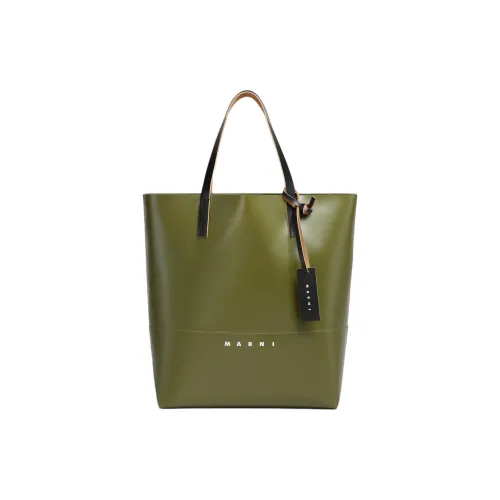 MARNI Полиуретан Тоут Сумка Сумка для покупок Сумка Мужская Зеленая