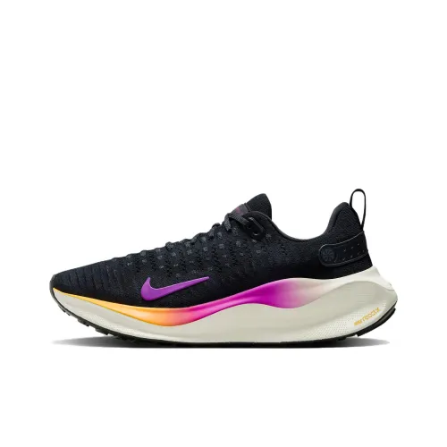 Nike React Infinity Run Flyknit 4 Амортизаторы Slip-resistant Низкий топ Беговые кроссовки Женские Черный Белый