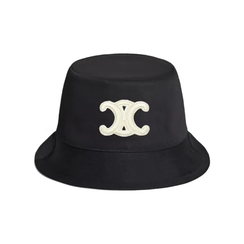 CELINE Вязаные соломенные шляпы Женские Черный