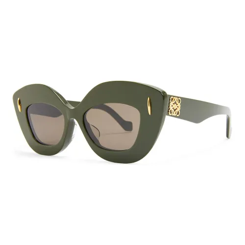 LOEWE Ацетат Кошачий глаз Солнцезащитные очки Женские Зеленый