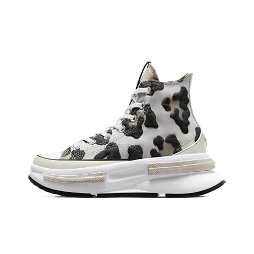 Конверс Run Star Legacy Аbrasion Resistant Высота Увеличивающие Амортизация Высокие Кеды Унисекс Бежевый Черный