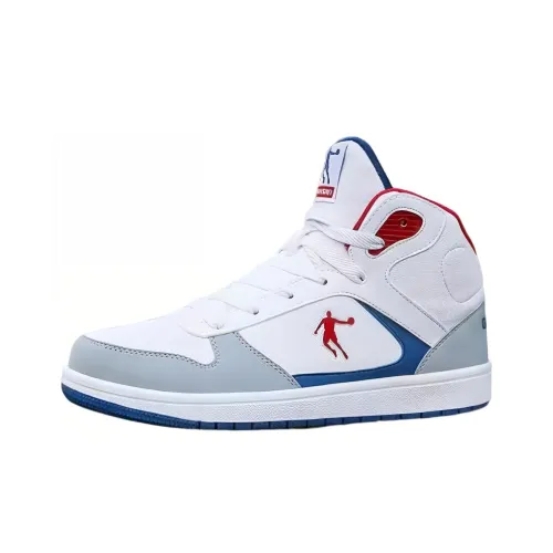 QIAODAN Air Force One Покрытие Высокие Кроссовки для Скейтбординга Мужские Синие