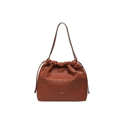 OMI Полиуретан с синтетической кожей сумка через плечо сумка с цепочкой сумка сумка через плечо средний размер женский Mumbai коричневый