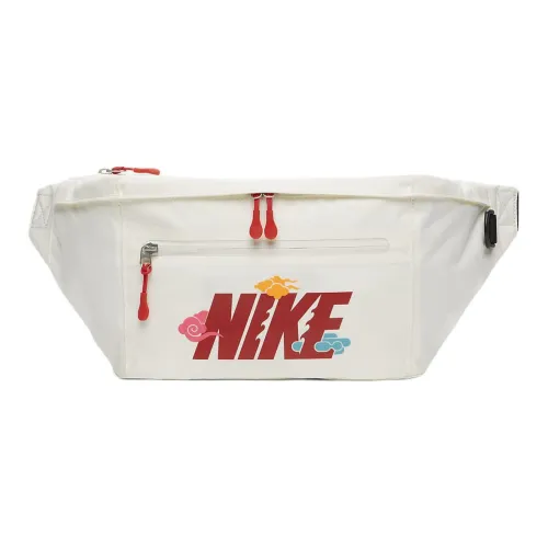 NIKE Elemental Поясные сумки Холщовый белый & Черный & Университетский красный Унисекс
