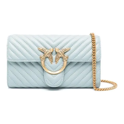 PINKO Love Bag Телячья кожа Ручная Сумка через плечо Сумка на плечо Женская Синяя