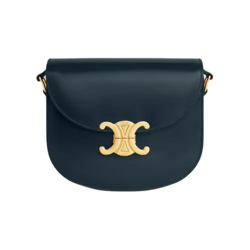 CELINE Triomphe Телячья кожа Сумка через плечо Сумка на плечо Женская Морской синий