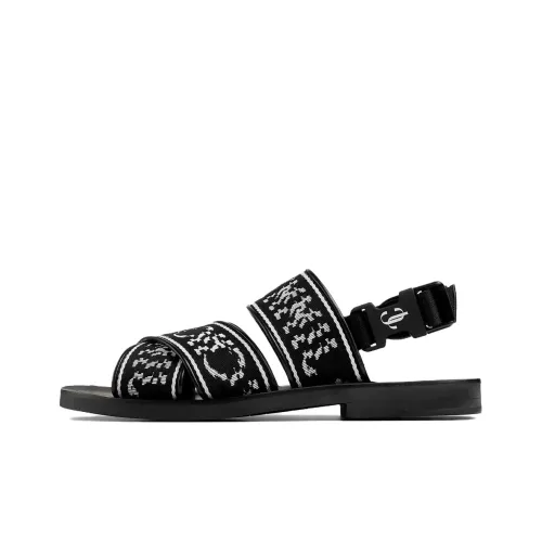 Jimmy Choo One Ремень Сандалии Мужские Черно-Белые