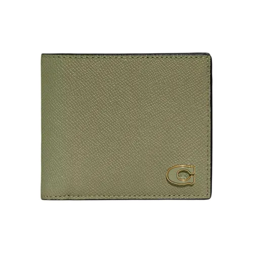 COACH Кошелек Billfold из кожи кошелек для монет кошелек мужской оливково-зеленый