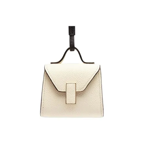 Valextra Millepunte Телячья кожа Чехол для наушников Женские Белый и Черный