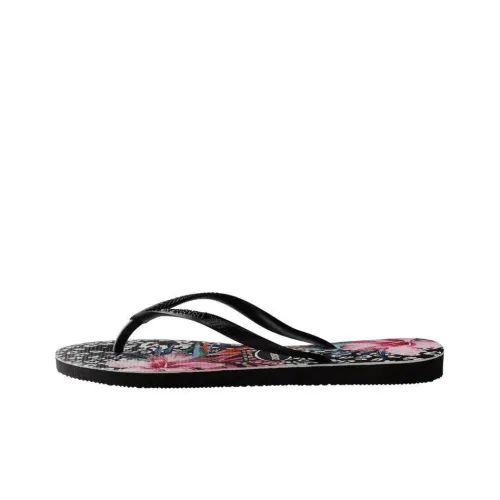 Havaianas Slim Animals Quick Dry Flip Flops Women's Black