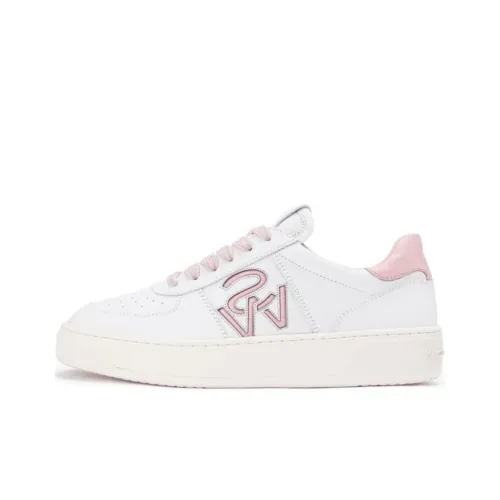 Stuart Weitzman SW Low Топ Кроссовки для скейтбординга Женские Белые Розовые