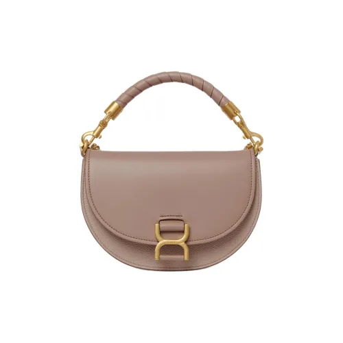 Chloe Marcie Nappa Lambskin Текстурированная Телячья Кожа с Замшей Сумка через плечо Сумка Регулярная Женская Wood Розовый