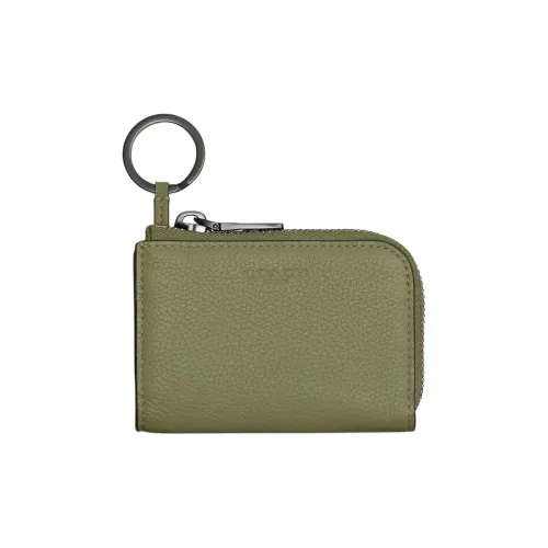 COACH Кожа Key Pouch Мужской Оливково-зеленый