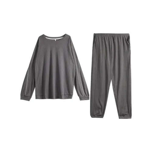 Dorame Dark Gray Men's Pajama Sets Dorame Темно-серый мужской пижамный комплект
