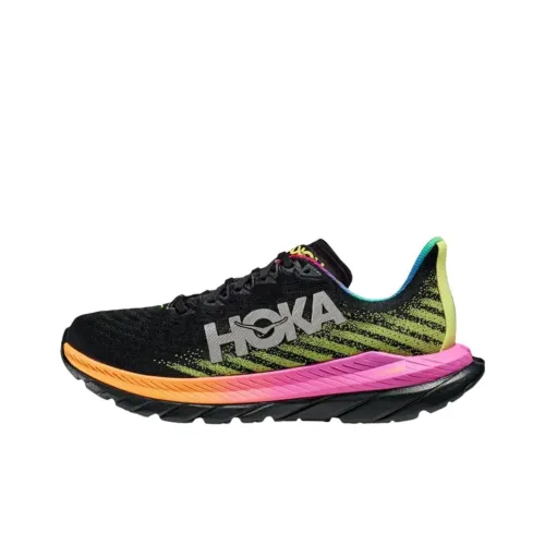 HOKA ONE ONE Амортизация Износостойкие Низкие Кроссовки для Бега Мужские Черные