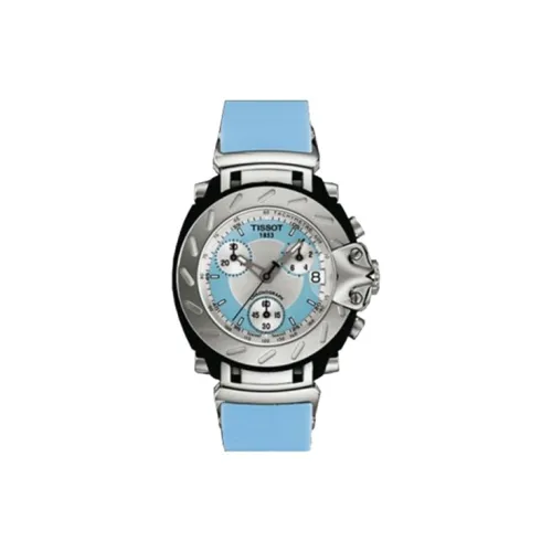 TISSOT Quartz Механизм Женские часы 32,6 мм Синий циферблат Корпус из нержавеющей стали Резиновый ремешок