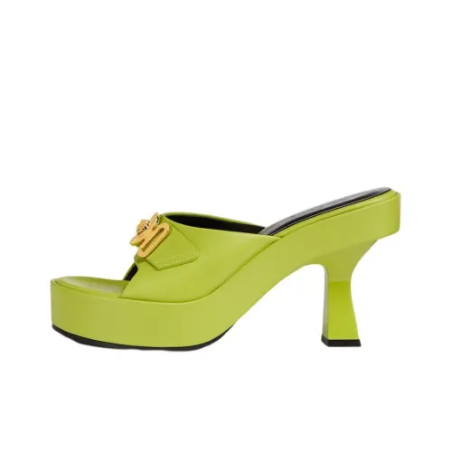 FANSIZHE MEDUSA BIGGIE серия Резиновая подошва Слипоны Женские Зеленый