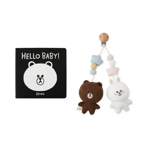 LINE FRIENDS Малыш Визуальная стимуляция PICTURE BOOK Колокольчик Набор Куклы Плюшевый Подвеска 40 см Рекомендуемый рост