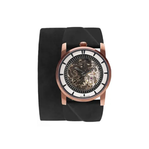 FOB Наручные часы Автоматический Механический Механизм Кожаный Ремешок 41,3 мм Черепный Циферблат Унисекс R413C11R413S102