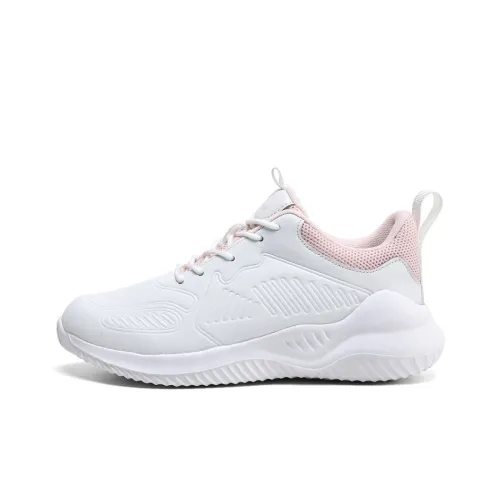 Binary Low Топ Беговые кроссовки Женские Белые Розовые