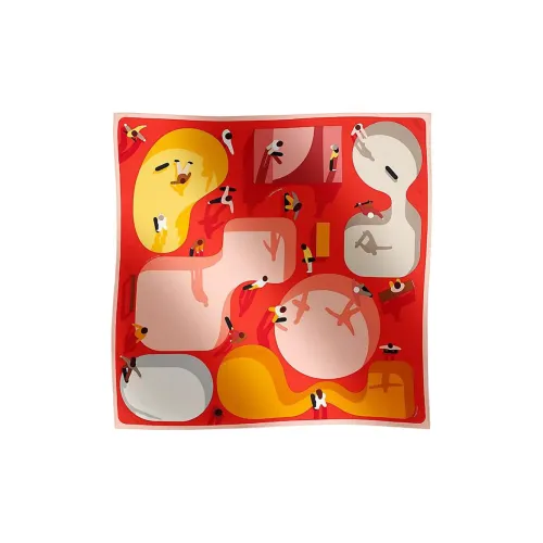 HERMES Шелковые шарфы Женские Красный