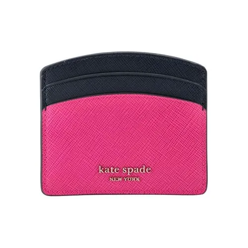 Kate Spade Spencer Мягкий текстура кожа держатель для карт женский розовый и черный