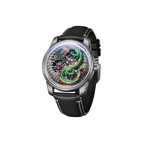 REEF TIGER Автоматический Механический Механизм Мужские Часы 45мм*45мм*13мм Серебряный