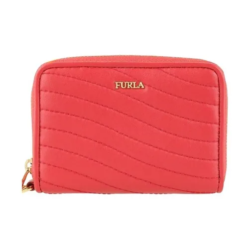 Furla Swing Кожа Держатель для карт кошелек Мини Унисекс Клубничный красный