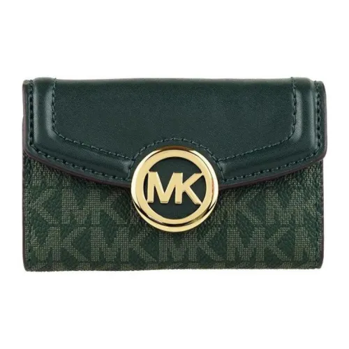 MICHAEL KORS PVC с кожаными вставками Key Pouch Женские Темно-зеленый