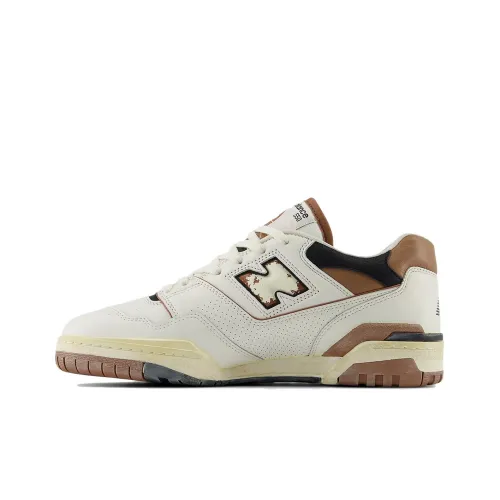 New Balance NB 550 Винтажные баскетбольные кроссовки, низкий топ, бежевый, коричневый, унисекс
