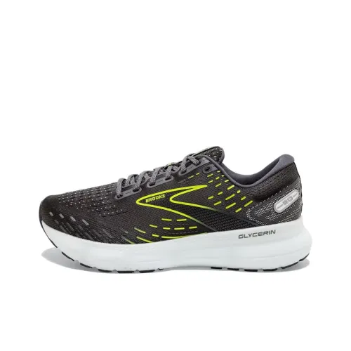 Brooks Glycerin 20 Амортизация Устойчивость к истиранию Легкий Низкий Топ Беговые кроссовки Женские Черный