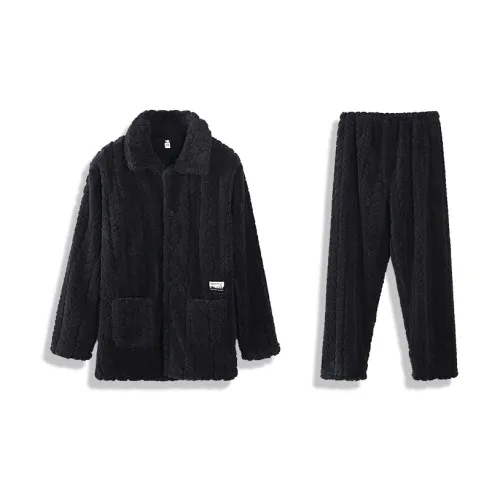 Fadaiqi Dark Gray Men's Pajama Sets Fadaiqi Темно-серый Мужской Пижамные Комплекты