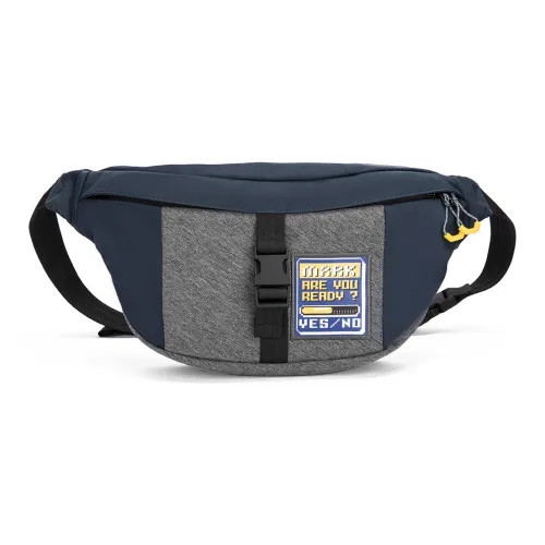 FAIRWHALE Ткань Слинг-Сумка Поясная Сумка Сумка через плечо Чехол для телефона Маленький Мужской Черный и Серый