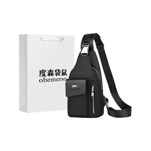 Dusen Kangaroo Oxford Sling Bag Standard Unisex Black Silver Gray Black Camouflage Sapphire Blue Dusen Kangaroo Oxford Сумка Sling Стандартная Унисекс Черный Серебряный Серый Черный Камуфляж Сапфировый Синий