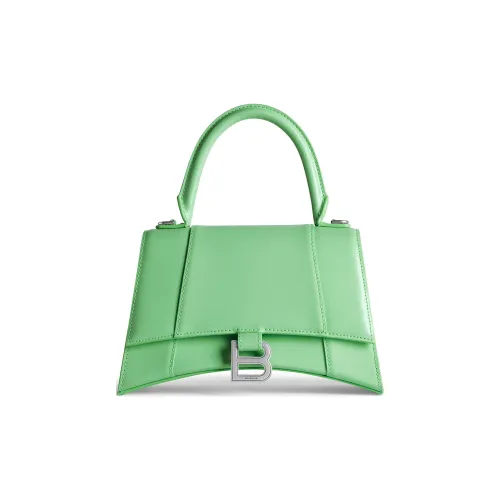 Balenciaga HOURGLASS Телячья кожа Сумка через плечо Сумка Маленькая Женская Светло-зеленая