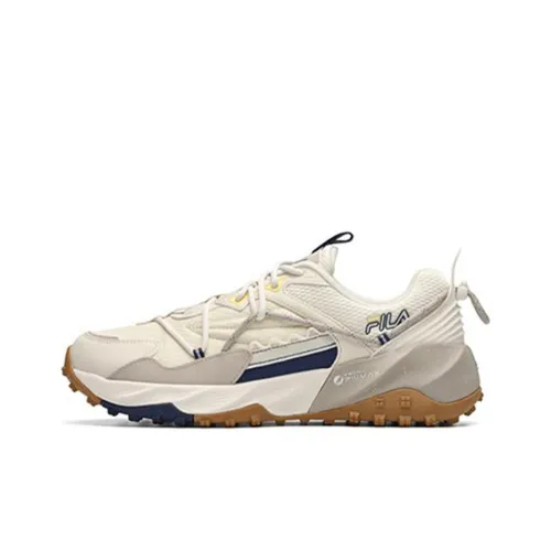 FILA Амортизация Устойчивый к истиранию Дышащий Легкий Низкий Топ Беговые кроссовки Мужские Винтажный Белый