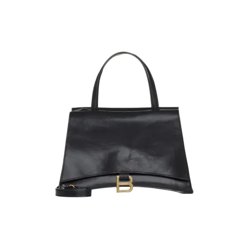 Balenciaga Crush Телячья кожа Сумка через плечо Сумка Маленькая Женская Черная