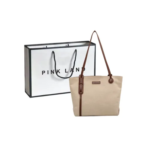 PINK·LAND Холщовая сумка дорожная сумка тоут сумка для поездок одиночная сумка через плечо обычная женская кофейного черного цвета