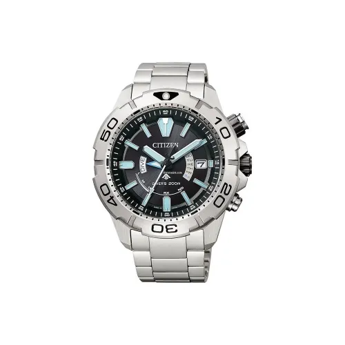 CITIZEN Солнечный Кварцевый Механизм Титан Ремешок Часы Унисекс Черный Циферблат