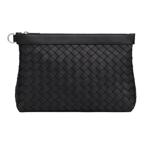 Bottega Veneta Intrecciato Коровья кожа Сумка для хранения Клатч Мужской Черный