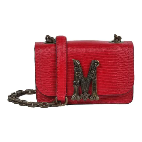 MOSCHINO Сумка через плечо из кожи женская красная