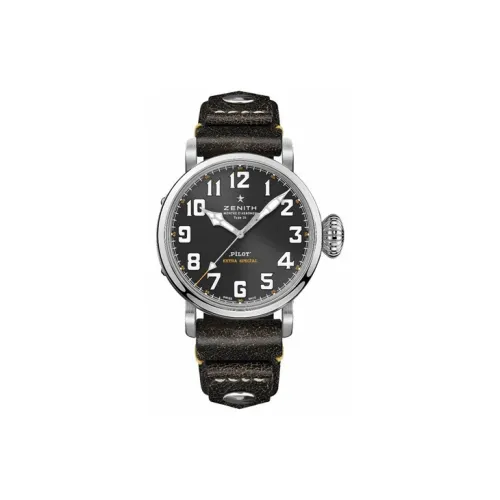 ZENITH Автоматический Механический Мужской Часы PILOT 45 мм Черные