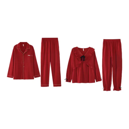 Qin Jing Красный Унисекс Пижамные комплекты