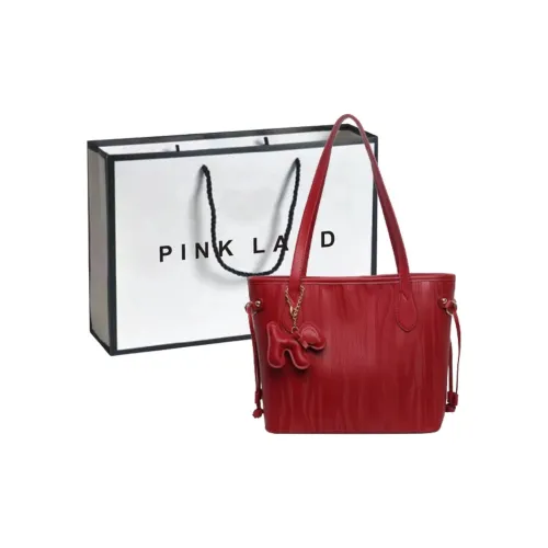 PINK·LAND ПУ (полиуретан) Сумка через плечо Стандартная Женская Красная Экрю Черная