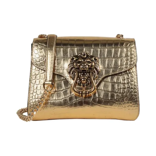 MOSCHINO Сумка через плечо из кожи женская золотая