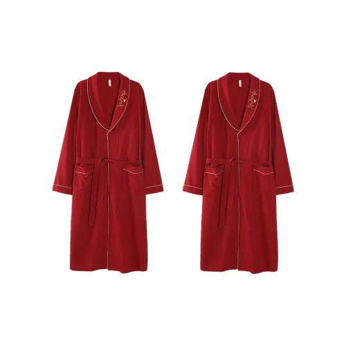 Qin Jing Красный Унисекс Домашние халаты