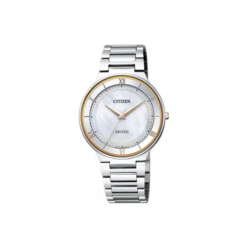 CITIZEN Солнечный кварцевый механизм титановый ремешок часы 36 мм унисекс белый циферблат модель AR0080 58P