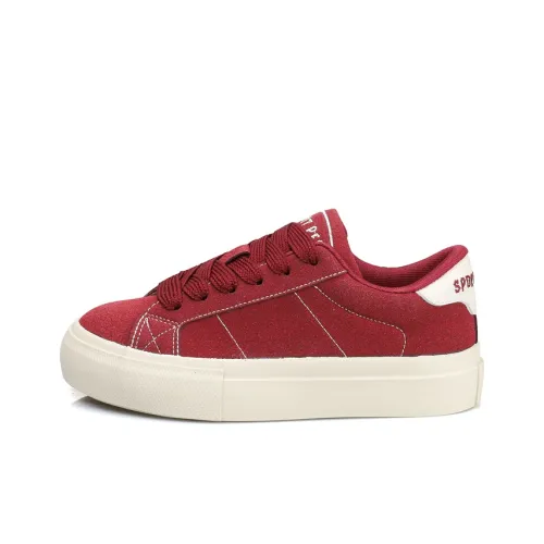 B10CROWN Low-Top Canvas Shoes Red Women's